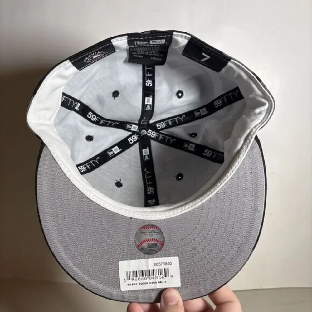 New Era 59Fifty San Diego Padres‎ Black & Grey MLB Fitted Hat NEW - 7